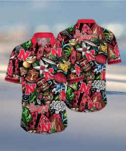 NCAA Nebraska Cornhuskers Tiki Hippie Hawaiian Shirt The Perfect Summer Vibe For FootBall Fans