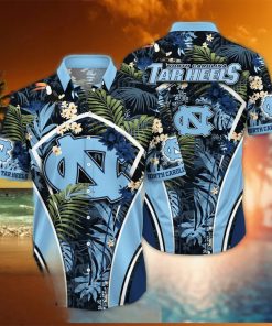 NCAA North Carolina Tar Heels Hawaiian Shirt Palm Leaves Pattern Practical Beach Gift