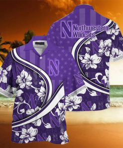 NCAA Northwestern Wildcats Hawaiian Shirt Custom Name Beach Lovers Gift