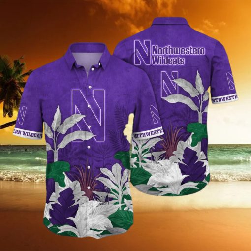 NCAA Northwestern Wildcats Hawaiian Shirt Gift For Beach Vacation