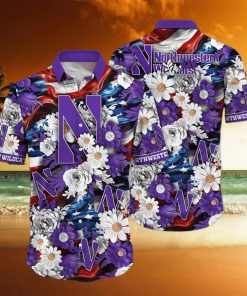 NCAA Northwestern Wildcats Hawaiian Shirt Independence Day Gift For Beach Lovers