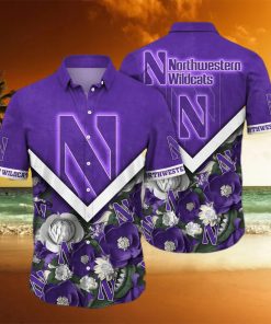 NCAA Northwestern Wildcats Hawaiian Shirt Practical Beach Gift