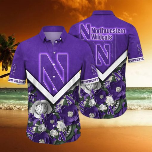 NCAA Northwestern Wildcats Hawaiian Shirt Practical Beach Gift