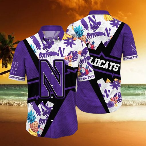 NCAA Northwestern Wildcats Hawaiian Shirt Summer Beach Gift