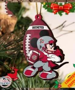 NCAA Ohio State Buckeyes Mickey Mouse Christmas Ornament 2023 Christmas Tree Decorations