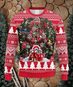 NCAA Ohio State Buckeyes Tree Ball Christmas Ugly 3D Sweater For Men And Women Gift Ugly Christmas