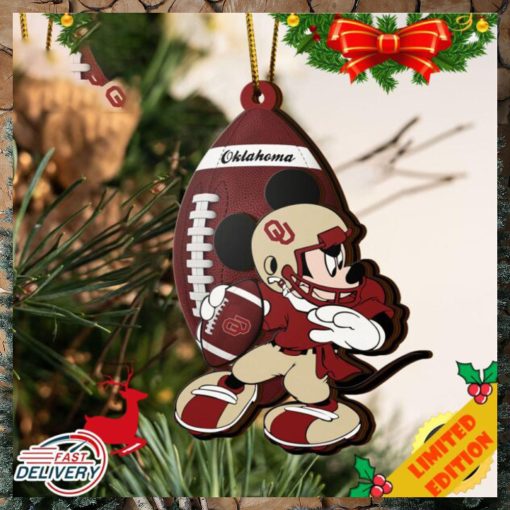 NCAA Oklahoma Sooners Mickey Mouse Christmas Ornament 2023 Christmas Tree Decorations