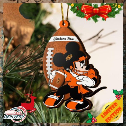 NCAA Oklahoma State Cowboys Mickey Mouse Christmas Ornament 2023 Christmas Tree Decorations