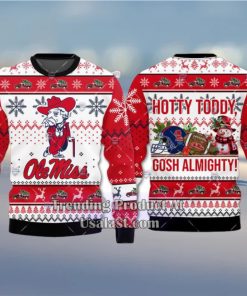 NCAA Ole Miss Rebels Hotty Toddy Gosh Almighty Ugly Christmas Sweater