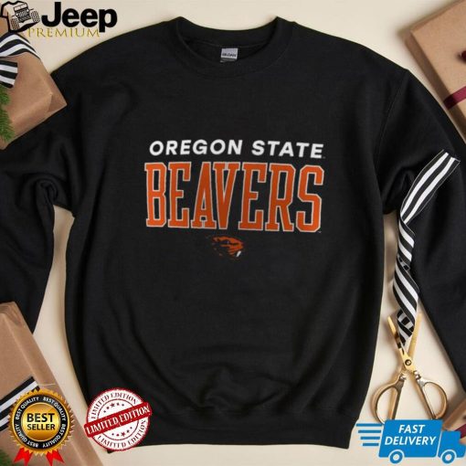 NCAA Oregon State Beavers Black Promo Logo T Shirt