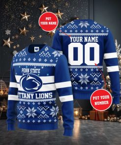 NCAA Penn State Nittany Lions personalized ugly christmas sweater K02102