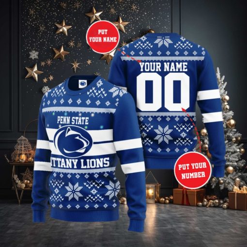 NCAA Penn State Nittany Lions personalized ugly christmas sweater K02102