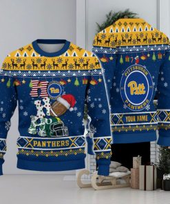 NCAA Pittsburgh Panthers HO HO HO Custom Ugly Christmas Sweater