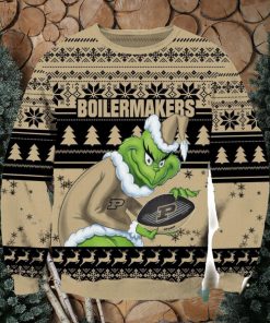 NCAA Purdue Boilermakers Grinch AOP Ugly Christmas Sweater Christmas Gift For Men And Women