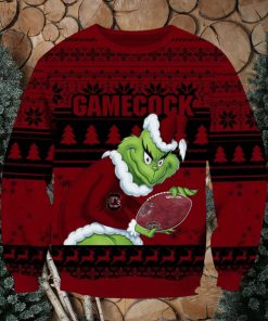 NCAA South Carolina Gamecocks Grinch AOP Ugly Christmas Sweater Christmas Gift For Men And Women