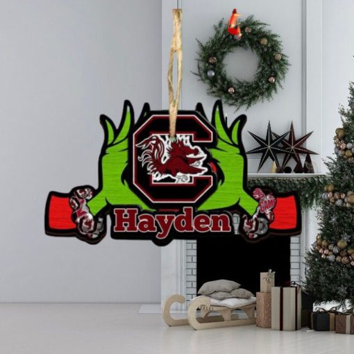 NCAA South Carolina Gamecocks Grinch Christmas Ornament