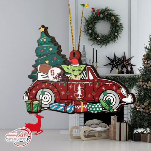 NCAA Stanford Cardinal And Baby Yoda Christmas Ornament