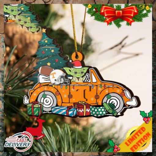 NCAA Tennessee Volunteers And Baby Yoda Christmas Ornament 2023 Christmas Tree Decorations
