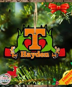 NCAA Tennessee Volunteers Grinch Christmas Ornament Personalized Your Name 2023 Christmas Tree Decorations