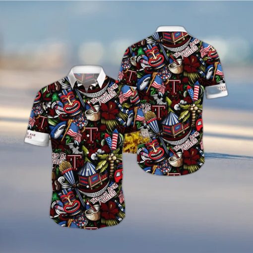 NCAA Texas A&ampM Aggies Flower Hawaii Shirt Summer Vibes For FootBall Fans