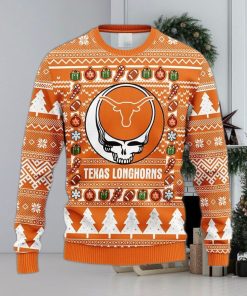 NCAA Texas Longhorns Grateful Dead Fleece 3D Sweater For Men And Women Gift Ugly Christmas