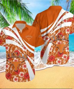 NCAA Texas Longhorns Hawaiian Shirt Aloha Shirt Hibiscus Flower Best Beach Gift