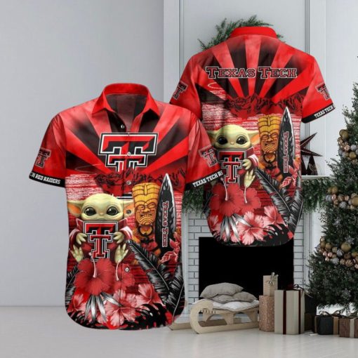 NCAA Texas Tech Red Raiders Baby Yoda Hawaiian Shirt