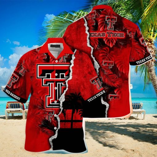 NCAA Texas Tech Red Raiders Hawaiian Shirt Custom Name Beach Gift For Him shirt