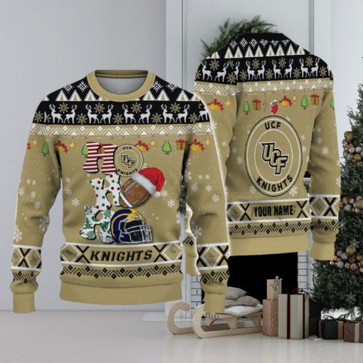 NCAA UCF Knights HO HO HO Custom Ugly Christmas Sweater