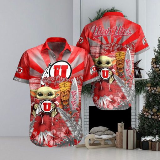 NCAA Utah Utes Baby Yoda Hawaiian Shirt