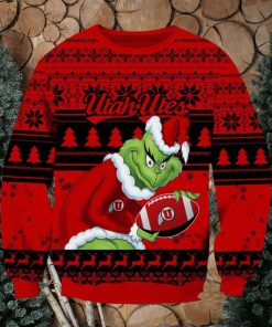 NCAA Utah Utes Grinch AOP Ugly Christmas Sweater Christmas Gift For Men And Women