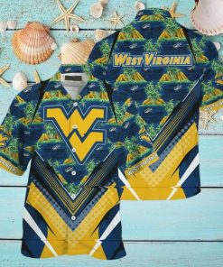 NCAA Virginia Mountaineers Hawaiian Shirt Palm Trees And Mountains Best Beach Gift