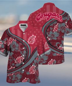 NCAA Washington State Cougars Hawaiian Shirt Custom Name Beach Gift For Friend