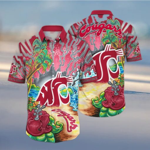 NCAA Washington State Cougars Hawaiian Shirt Gift For Beach Trip