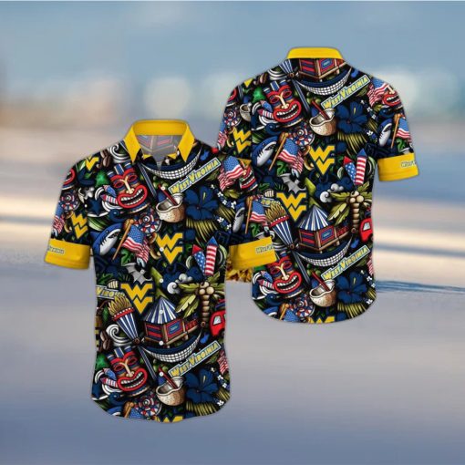 NCAA West Virginia Mountaineers Flower Hawaii Shirt Summer Vibes For FootBall Fans