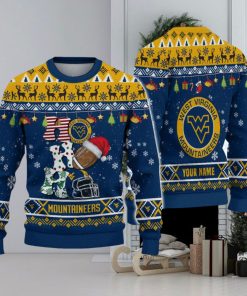 NCAA West Virginia Mountaineers HO HO HO Custom Ugly Christmas Sweater