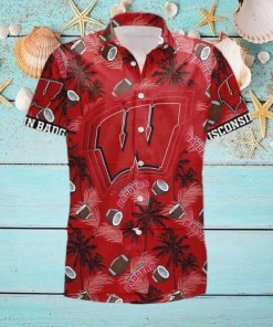 NCAA Wisconsin Badgers Hawaiian Shirt Beach Gift For Friend