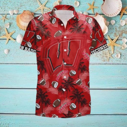 NCAA Wisconsin Badgers Hawaiian Shirt Beach Gift For Friend