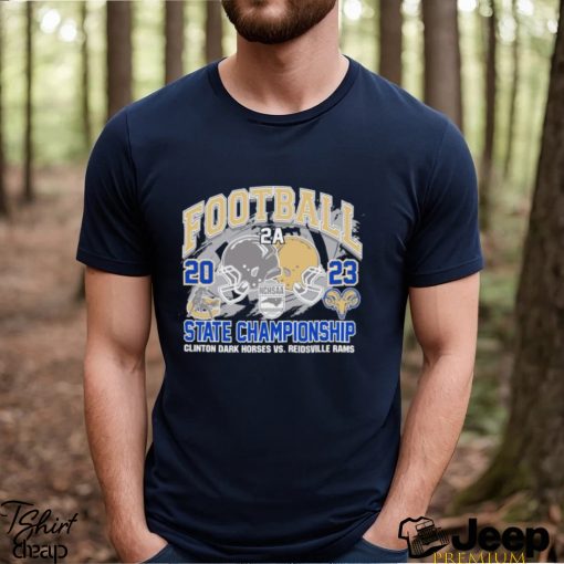 NCHSAA 2A Football 2023 State Champions Clinton Dark Horses Vs Reidsville Rams Helmet Shirt