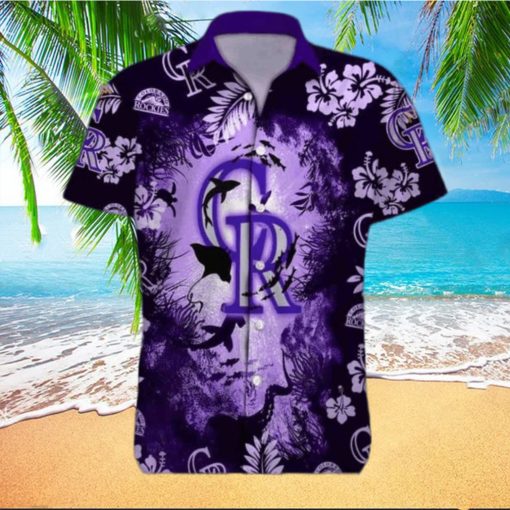 NCPurple Ocean MLB Colorado Rockies Funny Hawaiian Shirt