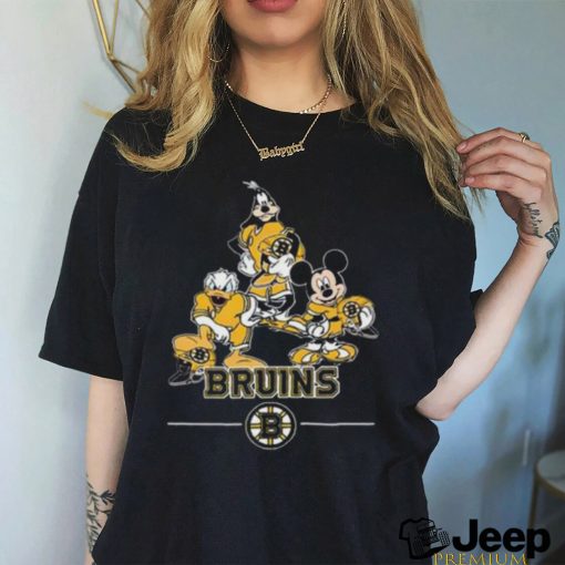 NEW Fashion 2023 Boston Bruins Mickey Donald Goofy Fan T Shirt