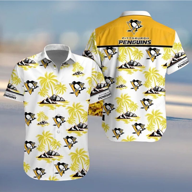 NEW Pittsburgh Penguins NHL palm tree Hawaiian Shirt