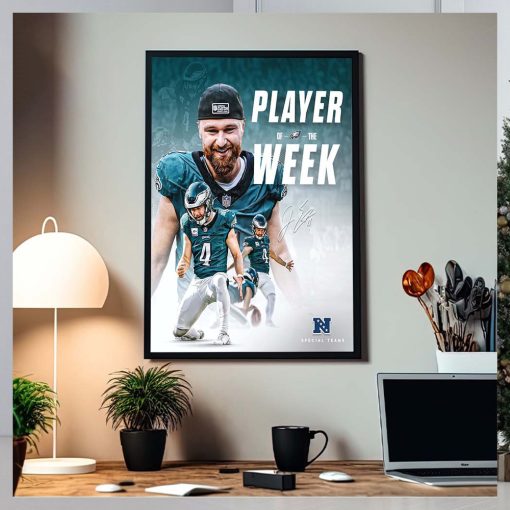 NFC Philadelphia Eagles Jake Elliott Player Of The Week Home Decor Poster Canvas