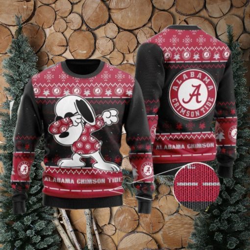 NFL Alabama Crimson Tide Snoopy Dabbing Ugly Christmas Sweater Holiday Party