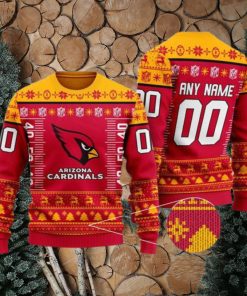 NFL Arizona Cardinals Custom Name Number Ugly Christmas Sweater V3