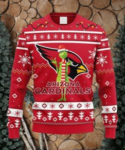 NFL Arizona Cardinals Funny Grinch Christmas Ugly 3D Sweater For Men And Women Gift Ugly Christmas