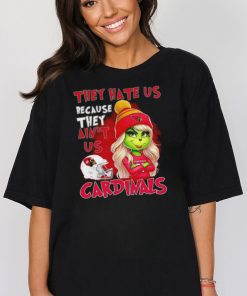 NFL Arizona Cardinals Grinch Girl They Hate Us Bacause They Aint Us shirt