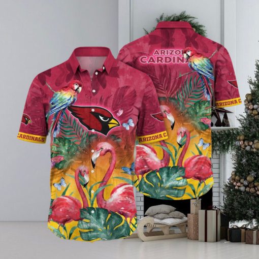 NFL Arizona Cardinals Hawaii Shirt Flamingo And Flower Aloha Shirt