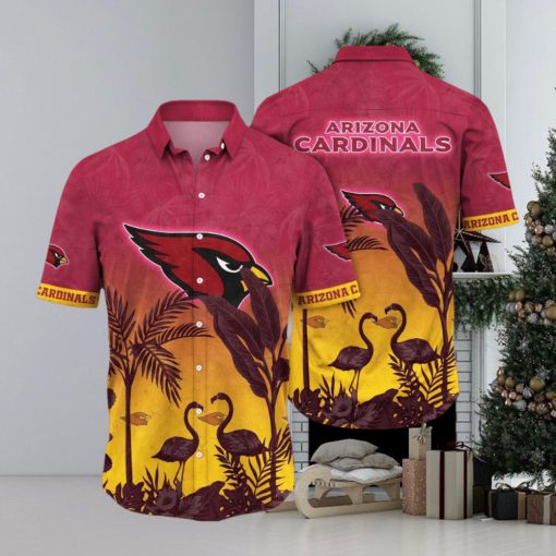 NFL Arizona Cardinals Hawaii Shirt Flamingo And Flower Funny Aloha Shirt