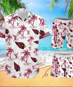 NFL Arizona Cardinals Louis Vuitton Logo Pattern Hawaiian Shirt & Shorts